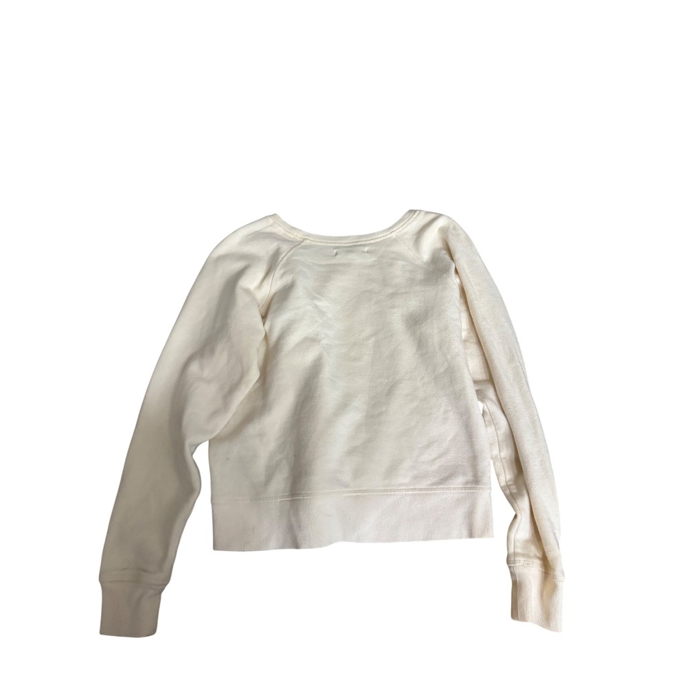 Madewell Cream Relaxed Fit Crewneck Sweatshirt Cozy Minimal‎ Pullover Women's XS - Picture 3 of 3